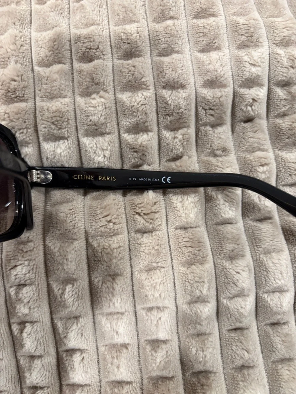 Celine Black Oversized Square Sunglasses with Gradient Smoke Lenses